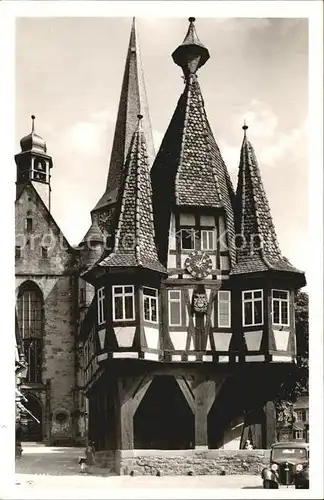 Michelstadt Rathaus mit Glockenspiel Kat. Michelstadt