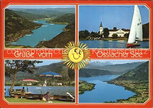 Ossiachersee Fliegeraufnahme Panorama Badestelle Kat. Ossiach