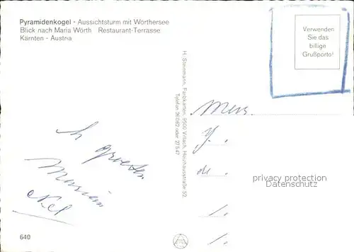 Maria Woerth Woerthersee Blick vom Pyramidenkogel Kat. Maria Woerth