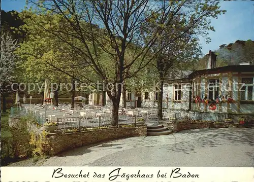 Baden Wien Pension Cafe Restaurant Jaegerhaus Gartenterrasse Kat. Baden