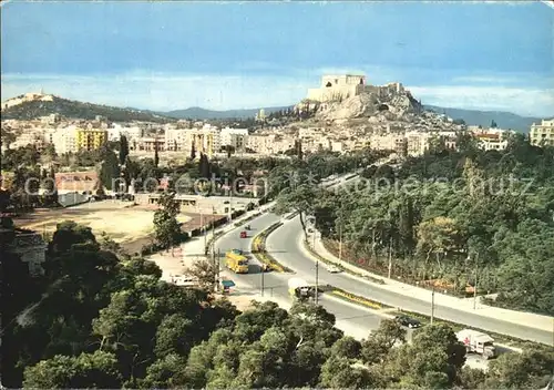 Athen Griechenland Teilansicht mit Akropolis Kat. 