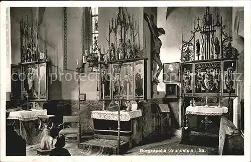 Gnandstein Burgkapelle Inneres Altar Kat. Kohren Sahlis