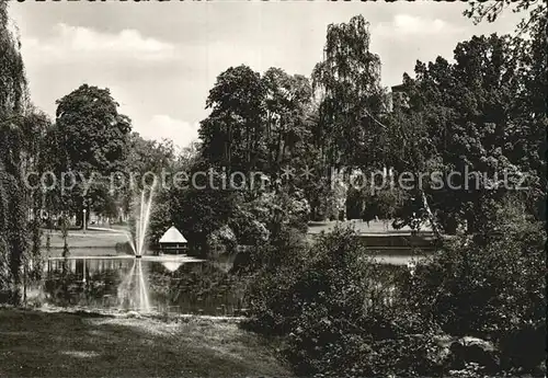 Wiesbaden Anlagen am Warmen Damm Fontaene Kat. Wiesbaden