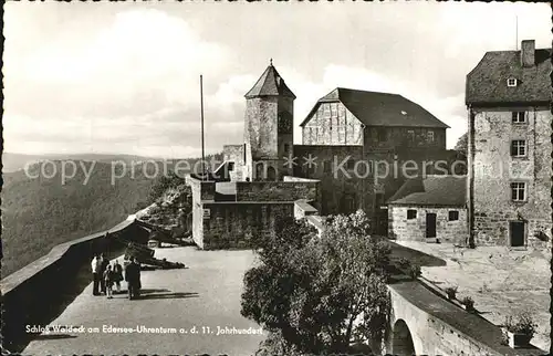 Edersee Schloss Waldeck am Edersee Uhrenturm Kat. Edertal