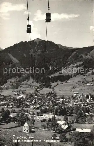 Kitzbuehel Tirol mit Hahnenkamm und Hornsellbahn Kat. Kitzbuehel