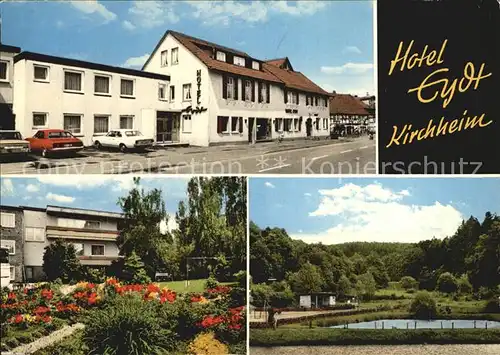 Kirchheim Hessen Hotel Eydt Garten Naturschwimmbad Kat. Kirchheim
