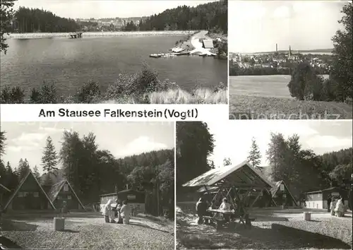 Falkenstein Vogtland Am Stausee Bungalows Grillplatz Panorama Kat. Falkenstein Vogtland