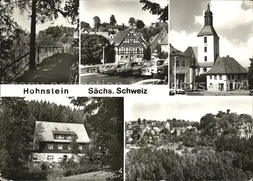 Hohnstein Saechsische Schweiz Burg Kirche Markt Kat. Hohnstein