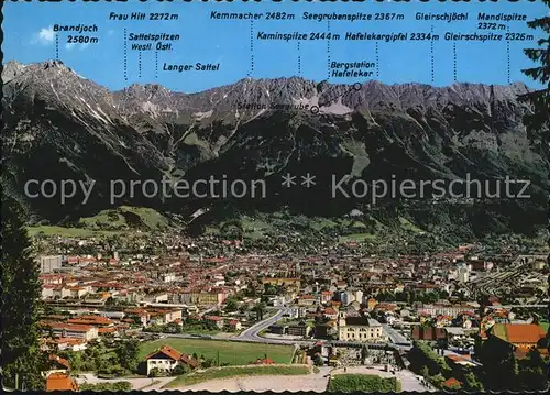 Innsbruck Blick gegen Nordkette Kat. Innsbruck