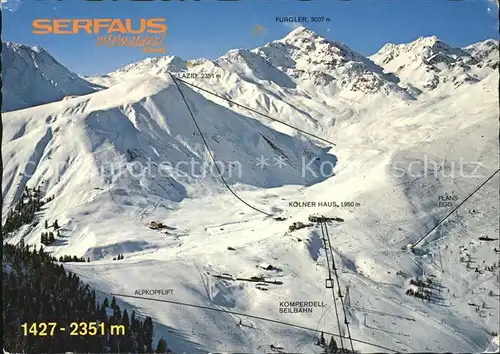 Serfaus Tirol Koelner Haus Komperdell Seilbahn Kat. Serfaus