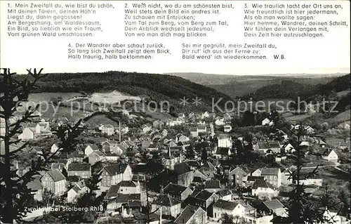 Zweifall Panorama Gedicht Kat. Stolberg (Rhld.)