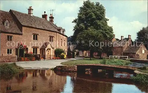 Lower Slaughter Village on River Eye / Lower Slaughter Cotswold /Gloucestershire