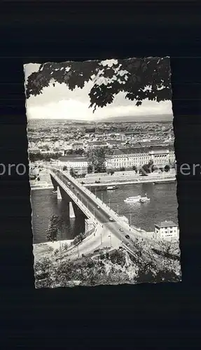 Koblenz Rhein Neue Rheinbruecke und Schloss Kat. Koblenz