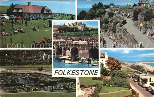 Folkestone East Cliff Zig Zag Path Inner Harbour Kingsnorth Gardens The Leas Kat. Shepway