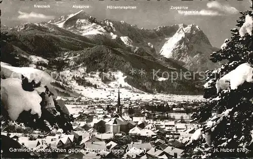 Garmisch Partenkirchen Kreuzeck Alpspitze Hoellentalspitzen  Kat. Garmisch Partenkirchen