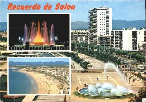 Tarragona Salou Strand  Brunnen Kat. Costa Dorada Spanien