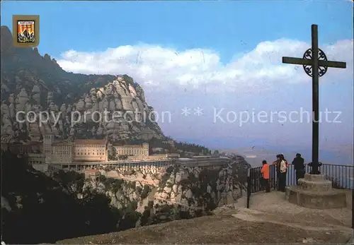 Montserrat Kloster Kloster vom Kreuz aus gesehen Kat. Spanien