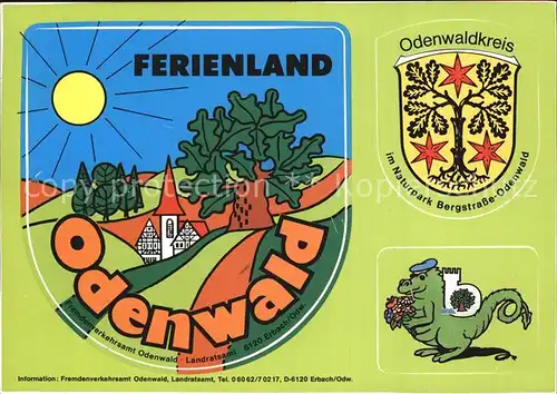 Brensbach Ferienland Odenwald Sticker Kat. Brensbach