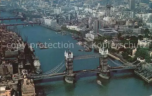 London Tower Bridge River Thames City Fliegeraufnahme Kat. City of London