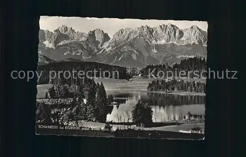 Schwarzsee Tirol Panorama Blick gegen Wilden Kaiser Kaisergebirge Kat. Kitzbuehel