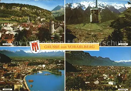 Feldkirch Vorarlberg Bludenz Dornbirn Bregenz Bodensee Bergbahn Alpenpanorama Kat. Feldkirch
