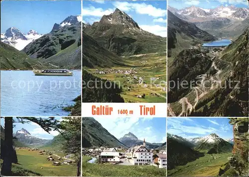 Galtuer Tirol Bootsfahrt Stausee Alpenpanorama Gebirgsstrasse Kat. Galtuer