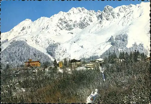 Hungerburg Innsbruck Winterpanorama mit Blick auf Seegrube Kat. Innsbruck