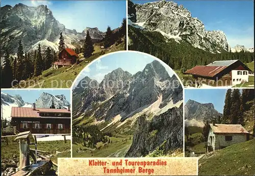 Tannheim Tirol Kletter und Tourenparadies Tannheimer Berge Berghuetten Kat. Tannheim