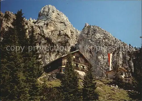Saeulinghaus Berghaus mit Saeuling Ammergauer Alpen Kat. Hohenschwangau