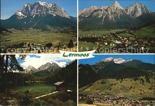 Lermoos Tirol Gesamtansicht mit Alpenpanorama Bergsee Huette Kat. Lermoos