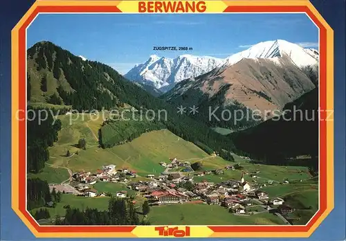 Berwang Tirol Gesamtansicht mit Alpenpanorama Zugspitze Wettersteingebirge Kat. Berwang
