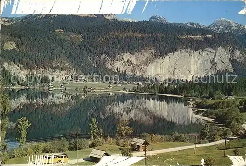 Goessl Grundlsee mit Grasberg Wasserspiegelung Steirisches Salzkammergut Kat. Grundlsee