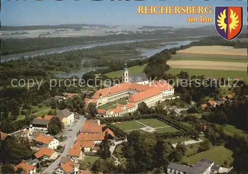 Reichersberg Inn Augustiner Chorherrenstift Inntal Fliegeraufnahme