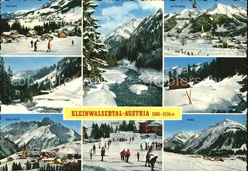Kleinwalsertal Wintersportplaetze in den Alpen Kat. Oesterreich
