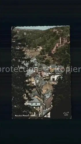 Monschau Montjoie Innenstadt mit Burgruine Haller Kat. Monschau