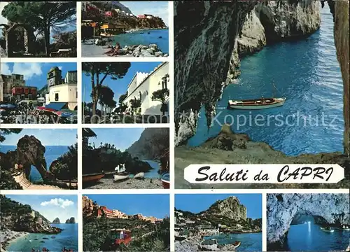 Capri Strand Bucht Promenade Grotte Kat. Golfo di Napoli