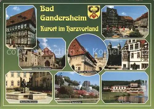 Bad Gandersheim Kurhaus Abtei Markt Kloster Brunshausen Sanatorium Kat. Bad Gandersheim