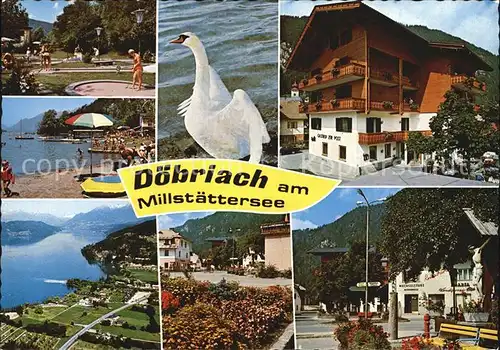 Doebriach Fliegeraufnahme Millstaettersee Stadtplatz Badestelle  Kat. Radenthein