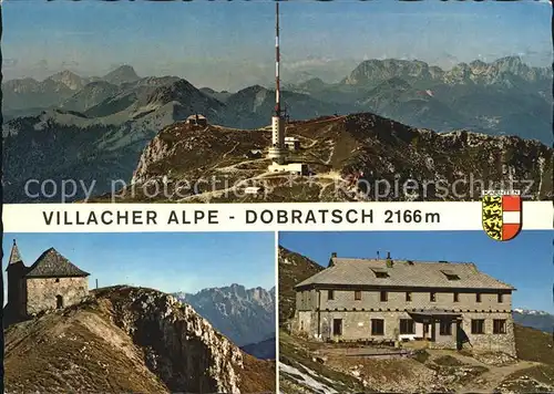 Dobratsch Kaernten Villacher Alpe Sendeturm Deutsche Kirche Ludwig Walter Haus Kat. Oesterreich
