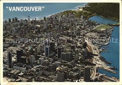 Vancouver British Columbia Fliegeraufnahme mit Hafen Kat. Vancouver