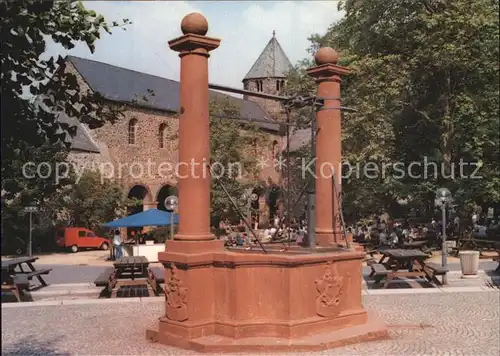 Schiffenberg Giessen Kloster mit Brunnen Kat. Giessen