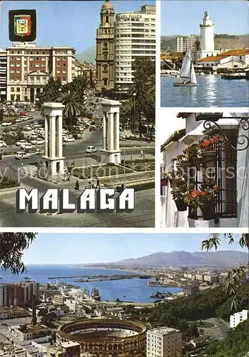 Malaga Andalucia Stadpartie Leuchtturm Fliegeraufnahme Kat. Malaga