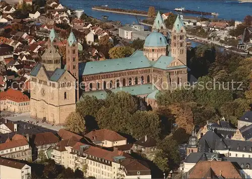 Speyer Rhein Fliegeraufnahme Kaiserdom Kat. Speyer