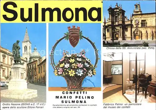 Sulmona Abruzzen Confetti Mario Pelino Sulmona Kat. 