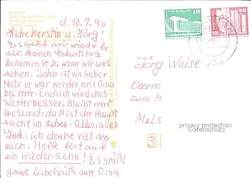 Karl Marx Stadt Rosenhof Karl Marx Alee Kat. Chemnitz