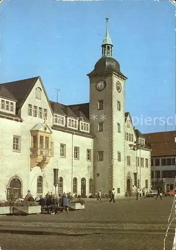 Freiberg Sachsen Obermarkt mit Rathaus Kat. Freiberg