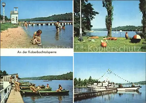 Koberbachtalsperre Strand Anlegestelle Kat. Zwickau