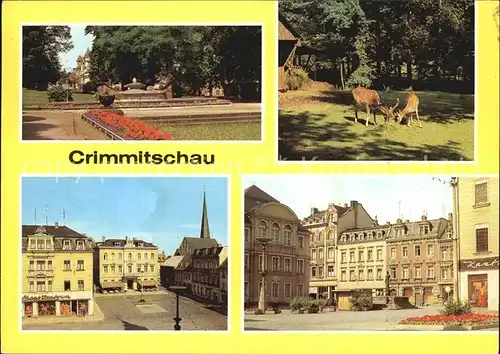 Crimmitschau Friedenspark Sahnpark Markt Kat. Crimmitschau