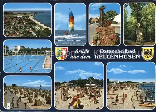 Kellenhusen Ostseebad Strand Segelboot Freibad Kat. Kellenhusen (Ostsee)