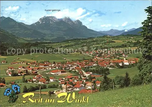 Reit Winkl mit Kaisergebirge Kat. Reit im Winkl